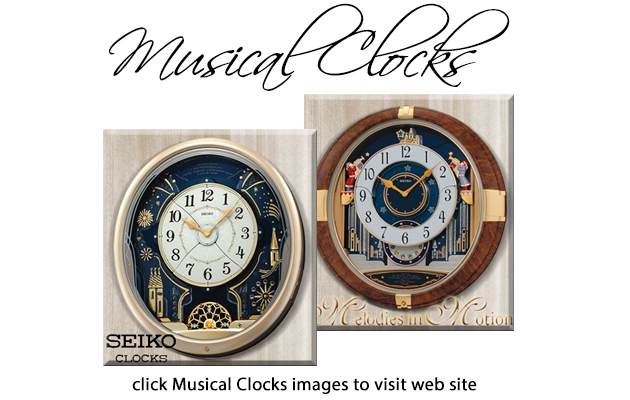 See wonderful Seiko Musical clocks at Jewel Box Troy IL